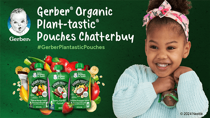 Get a Free Gerber Organic Plant-tastic Pouch for Your Little One Through the Chatterbuy Program Get a Free Gerber Organic Plant-tastic Pouch for Your Little One Through the Chatterbuy Program