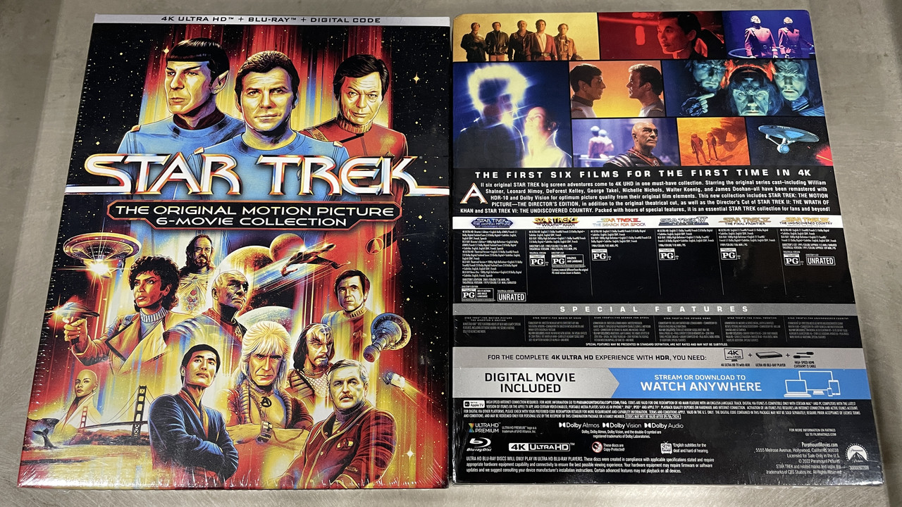Star Trek The Original Motion Picture 6Movie Collection 4K UHD