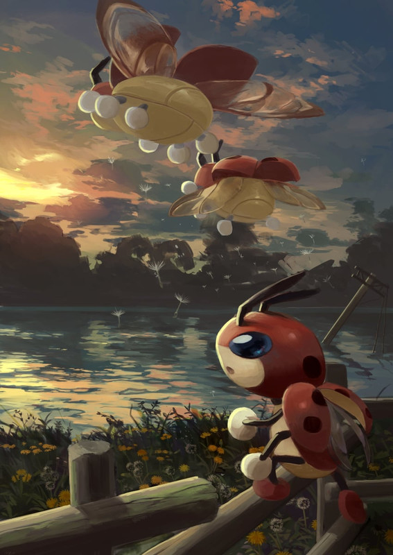 ledyba-and-ledian-pokemon-drawn-by-king-