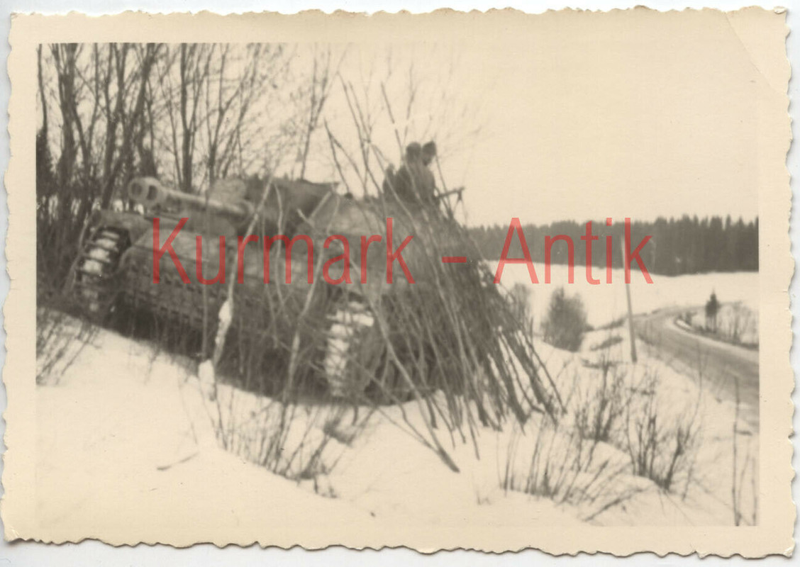 Foto Wehrmacht Panzer Stug Sturmgeschütz Russland Winter Front