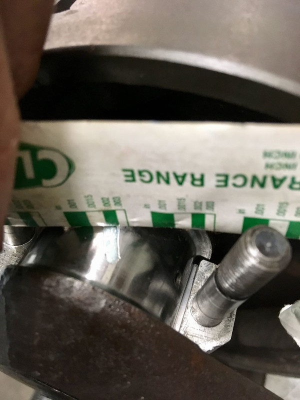 T100S reground crank plastigage