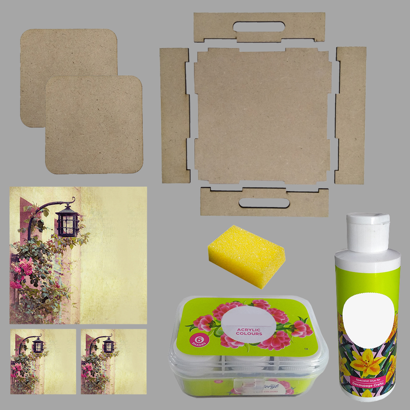 Image Transfer on Tray and Square Tea Coasters DIY kit