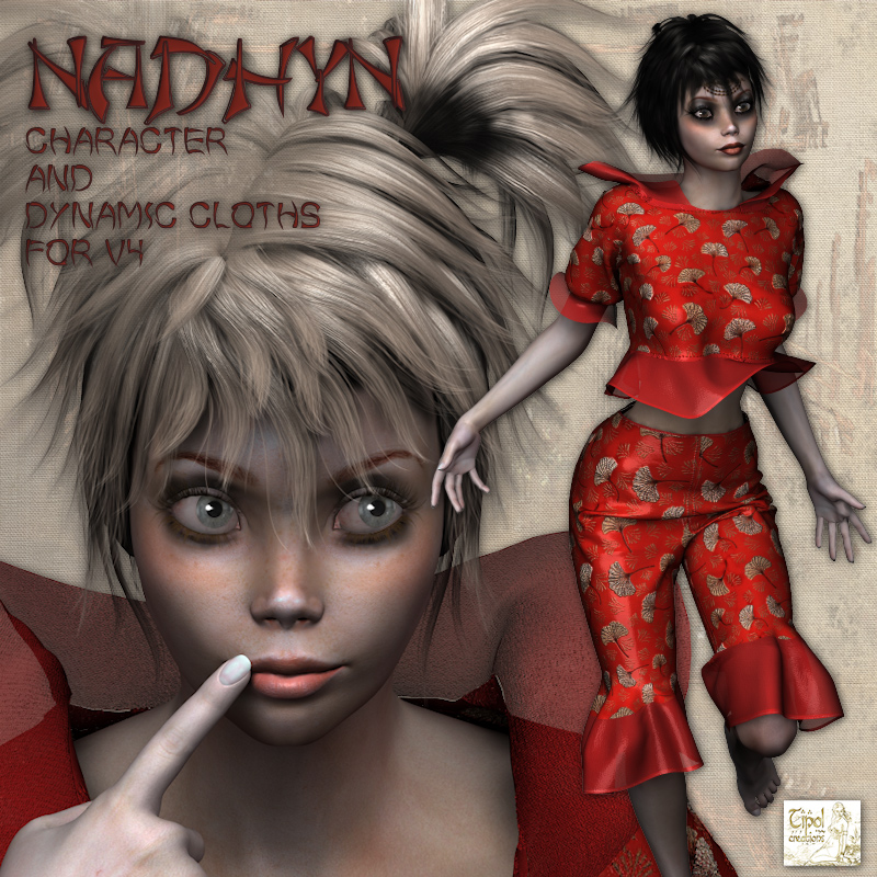 Nadhyn character and dynamic cloths for V4 Nadhyn character and dynamic cloths for V4