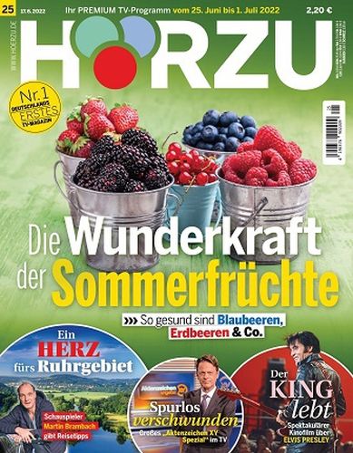 Cover: Hörzu Fernsehzeitschrift No 25 vom 17  Juni 2022