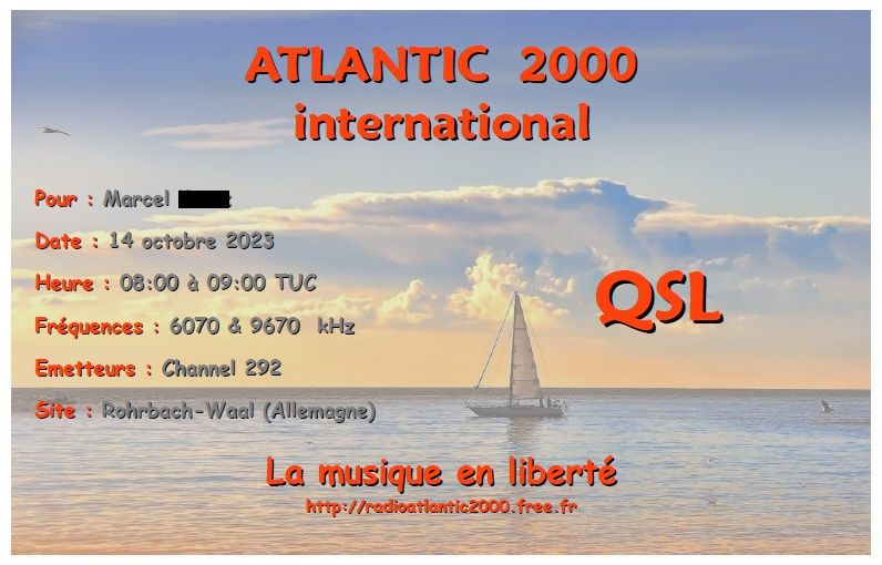 Qsl Atlantic 2000 International QSL-ATLANTIC2000-10-23