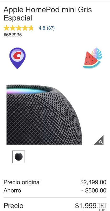 Costco: Apple HomePod mini Gris Espacial 