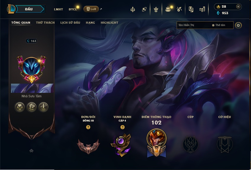 Acc LMHT # - Không Khung