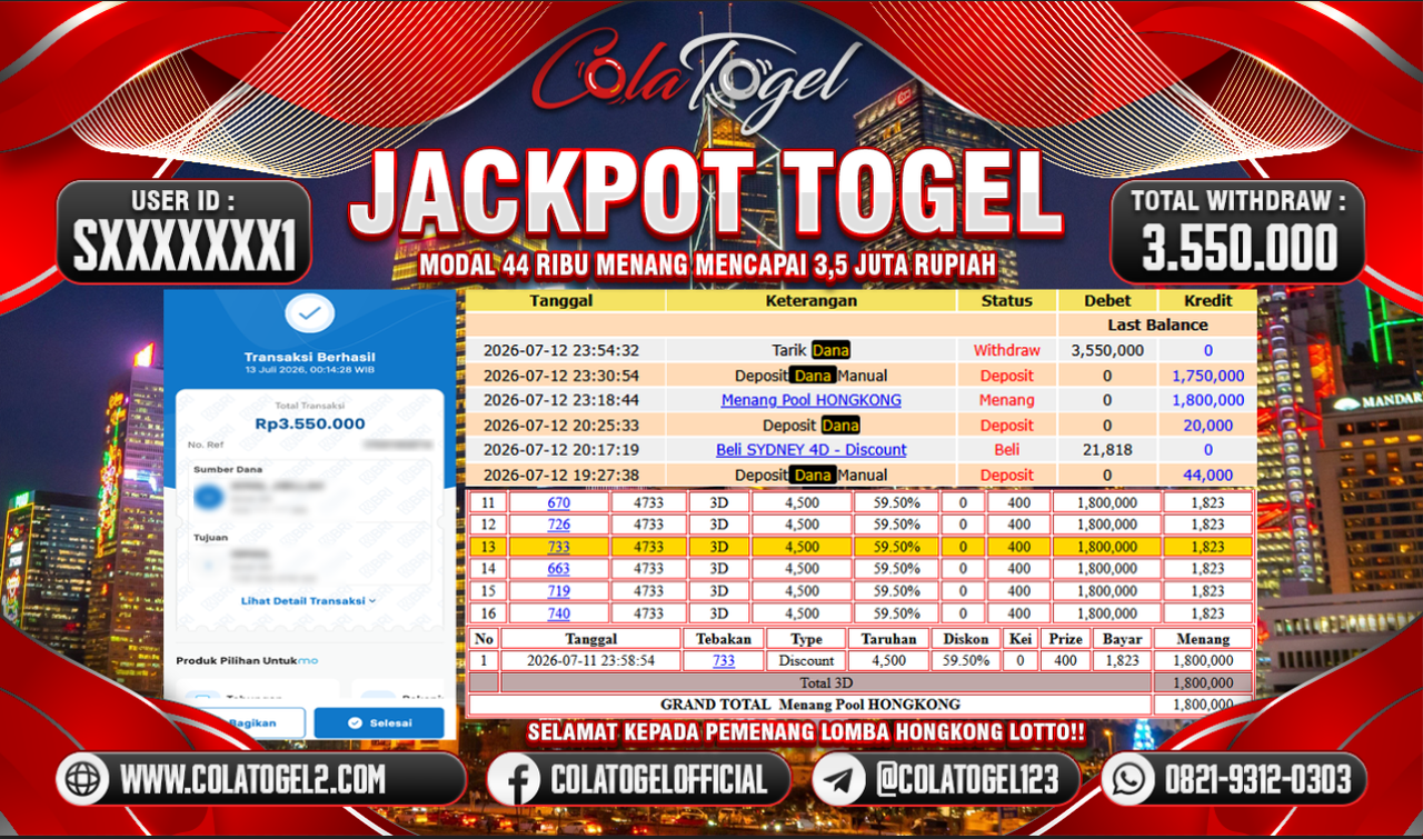 JACKPOT HONGKONG LOTTO!!
