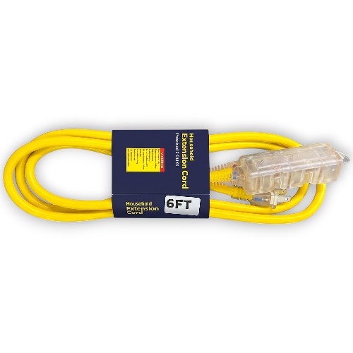Household Extension Electrica De 6 Pies 3 Entradas GA-MA12131