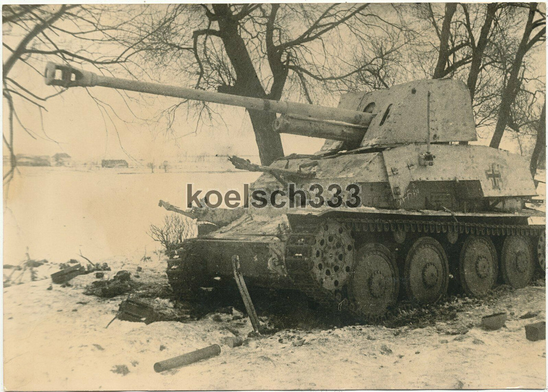 !!! Panzerjäger 38 t Marder III Wrack der Wehrmacht im Winter an der Ostfront