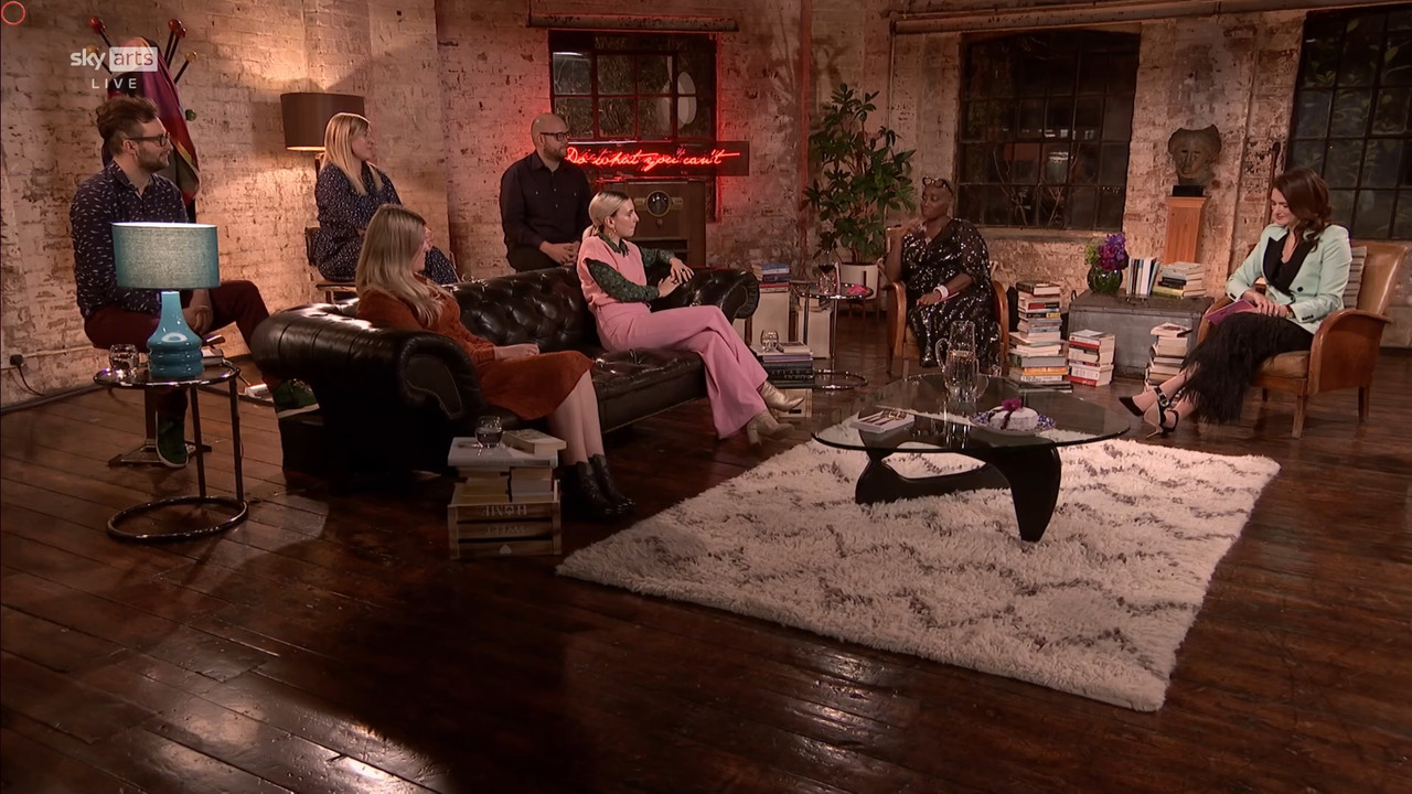 11.22 - 17.00.00 - Sky Arts Book Club Live. Andi Oliver and Elizabeth....ts_snapshot_00.19.14.585