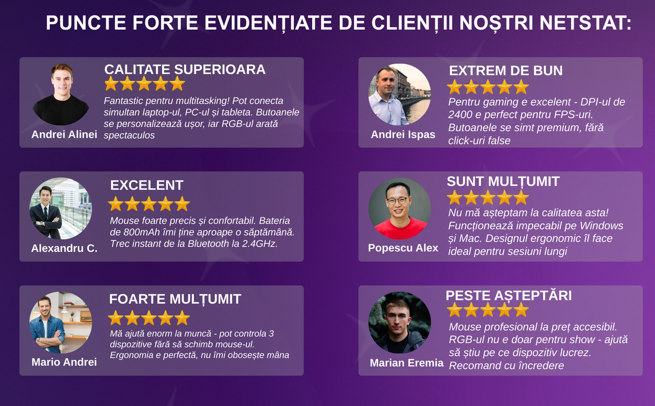 Intrebari frecvente NETSTAT Mouse