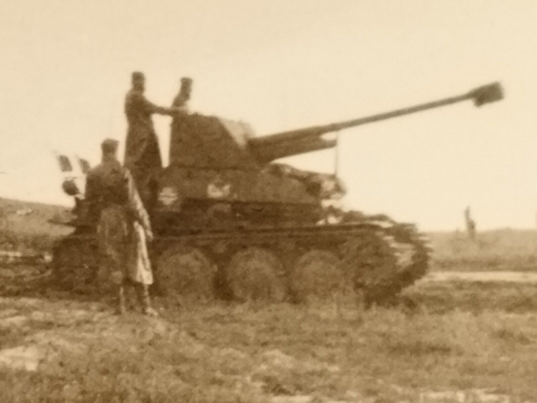 2.WK Foto Panzer Marder III.im Jagdmodus Panzerjäger Einheit Russland 1943 ,7,62