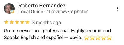 Reseña 5 estrellas Google 1