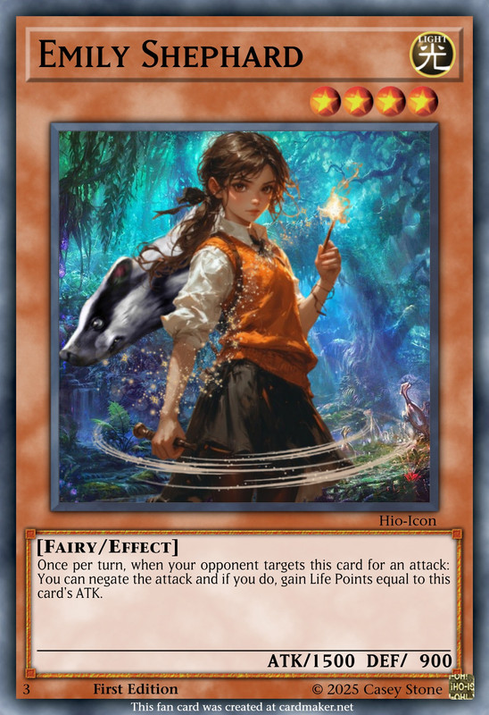 Emily Shephard Yugioh Effect Card