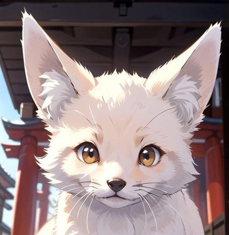 白い狐コンちゃん