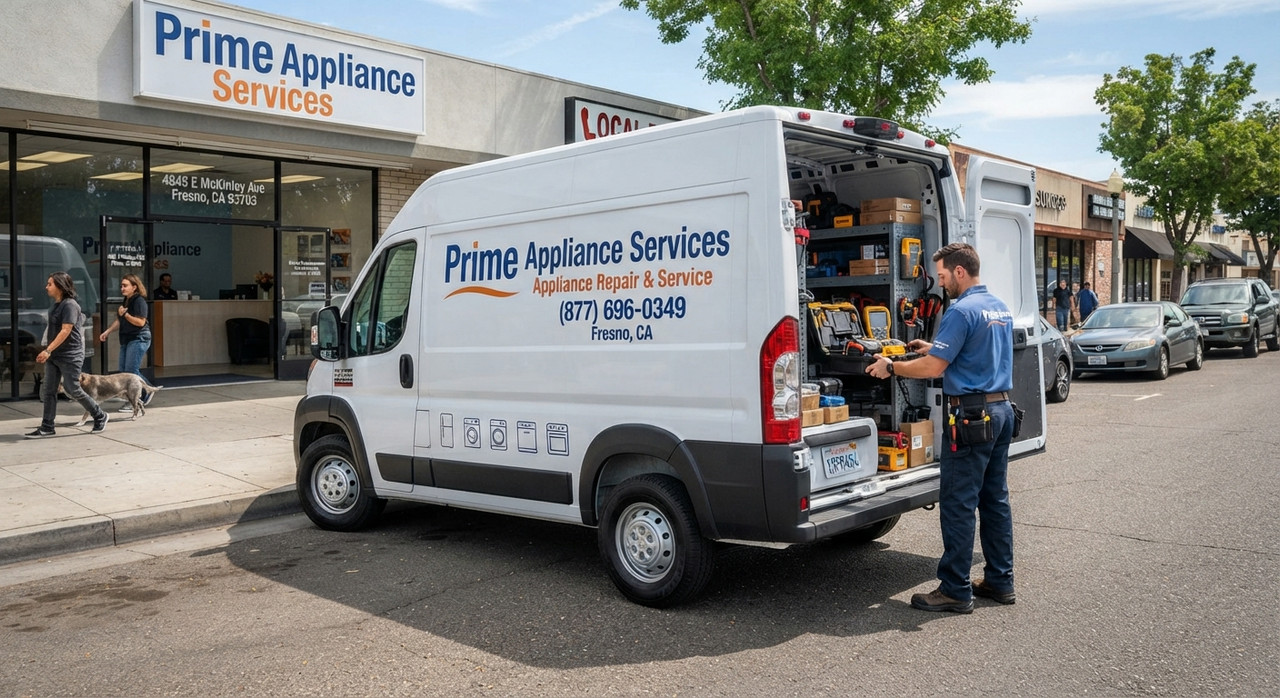 Oven repair van on site