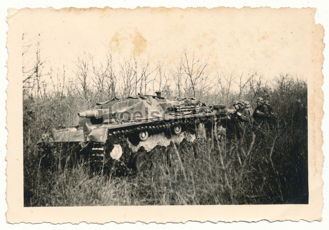 Foto Sturmgeschütz und Panzer Grenadiere Sewastopol Krim Wehrmac
