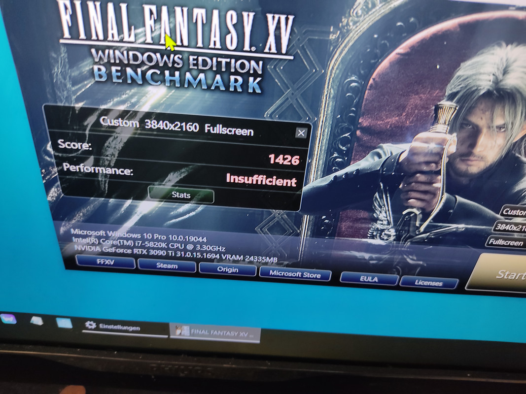 Final Fantasy 152 UHD FPS mit niedriegsten Power Limit
