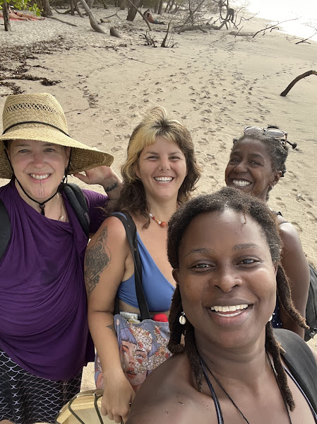 Shanika and women on the beach