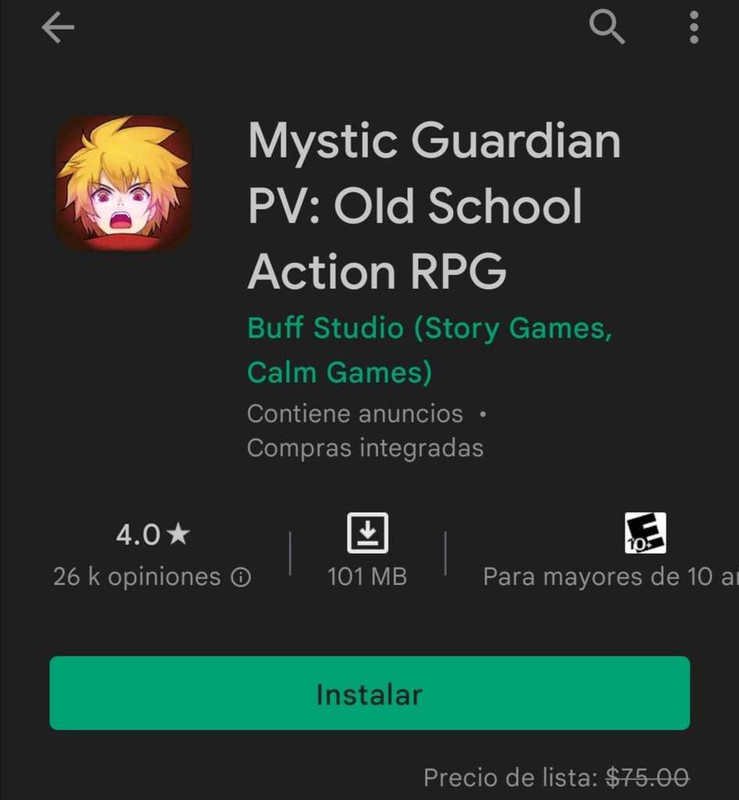 Google Play Mystic Guardian Old School RPG gratis 