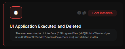 UI Application Executed and Deleted detection