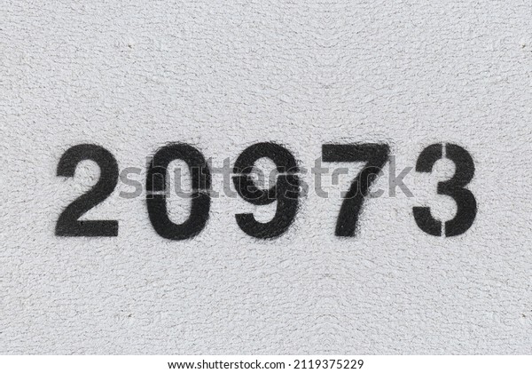 black number 20973 on white 600w 2119375229