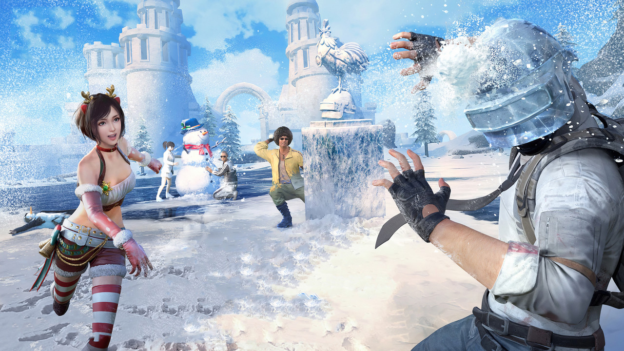 PUBG 绝地求生 冬天 打雪仗