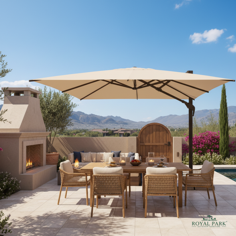 Sombrilla de jard&iacute;n aluminio 4x4