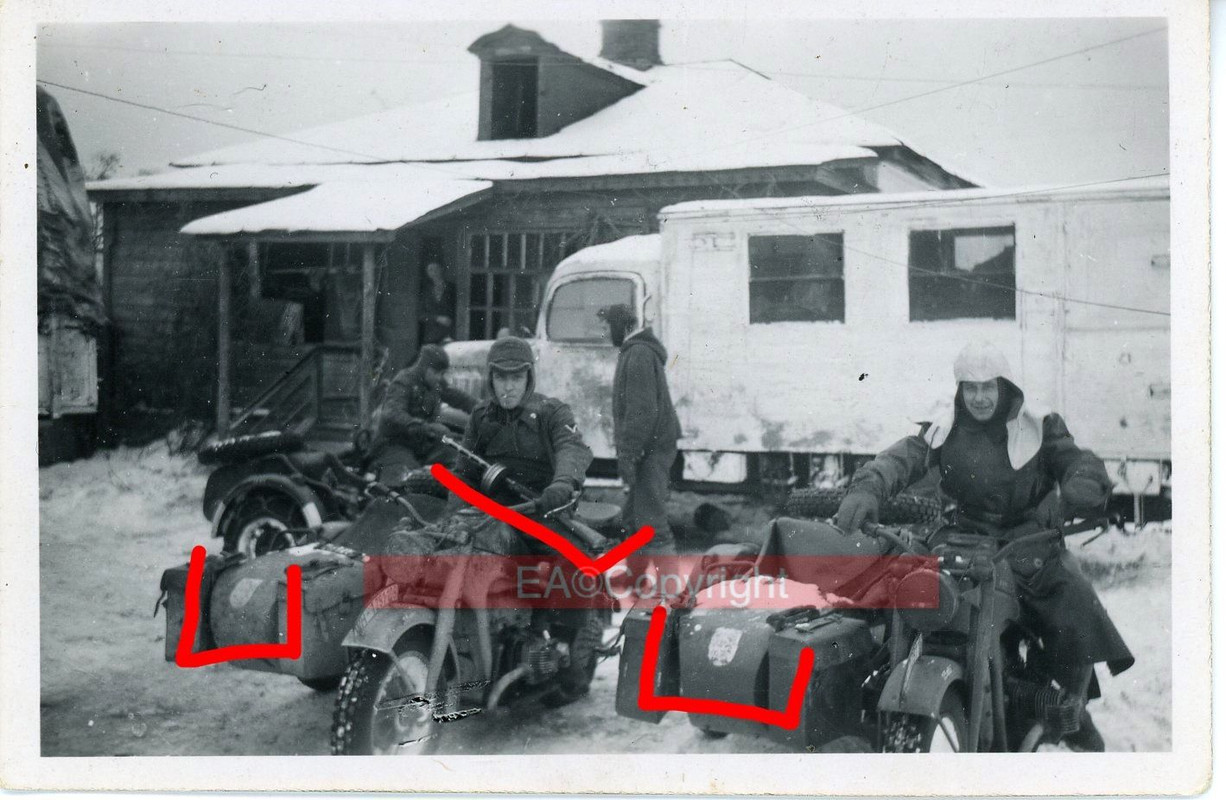 Motorrad Beiwagen Sidecar Wappen StuG Abt. 209 Sturmgeschütz Starobilsk