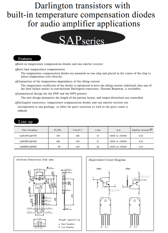 SAP15P SAP15N Darlington Transistor datasheet page1