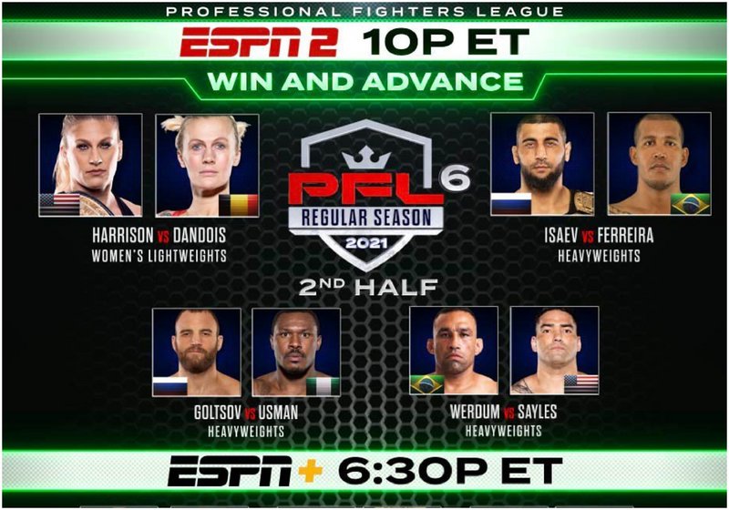 Харисън, Вердум и Исаев се завръщат на PFL 6