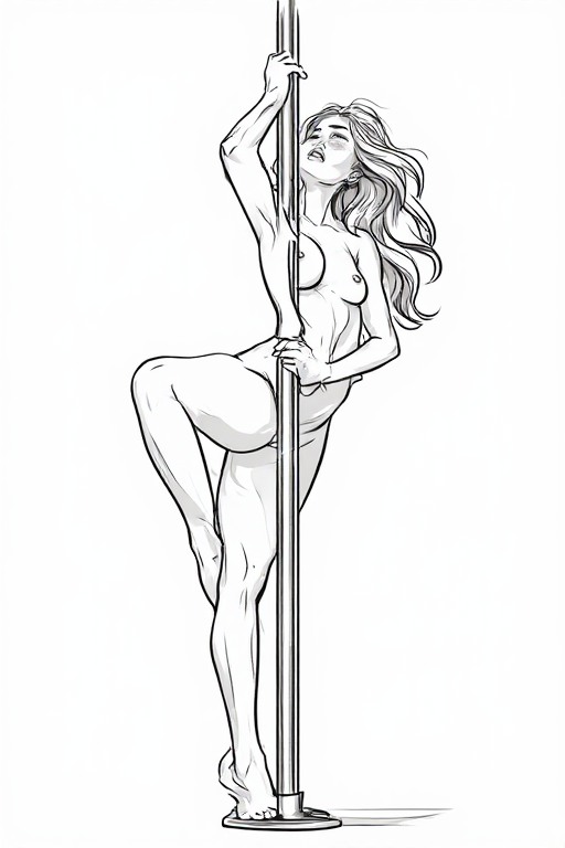 naked-against-a-pole-pole-danc