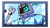 stamp of hex wearing a beach themed outfit