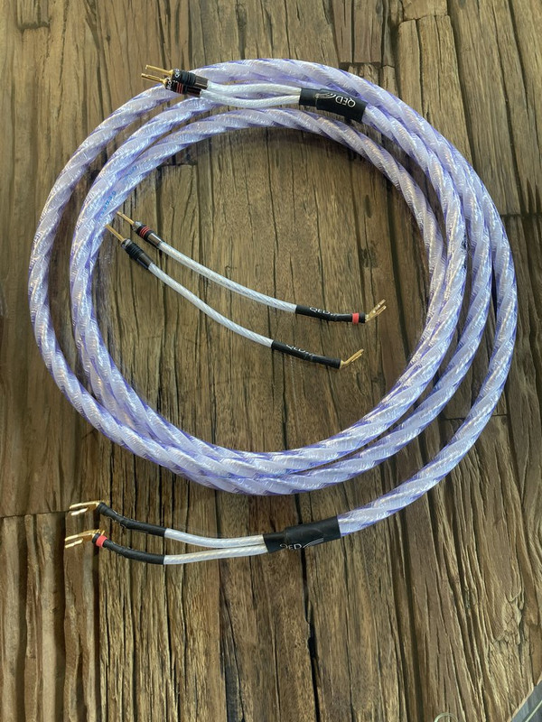 FS: Pair QED Genesis Silver Spiral Speaker Cable 4m & jumpers