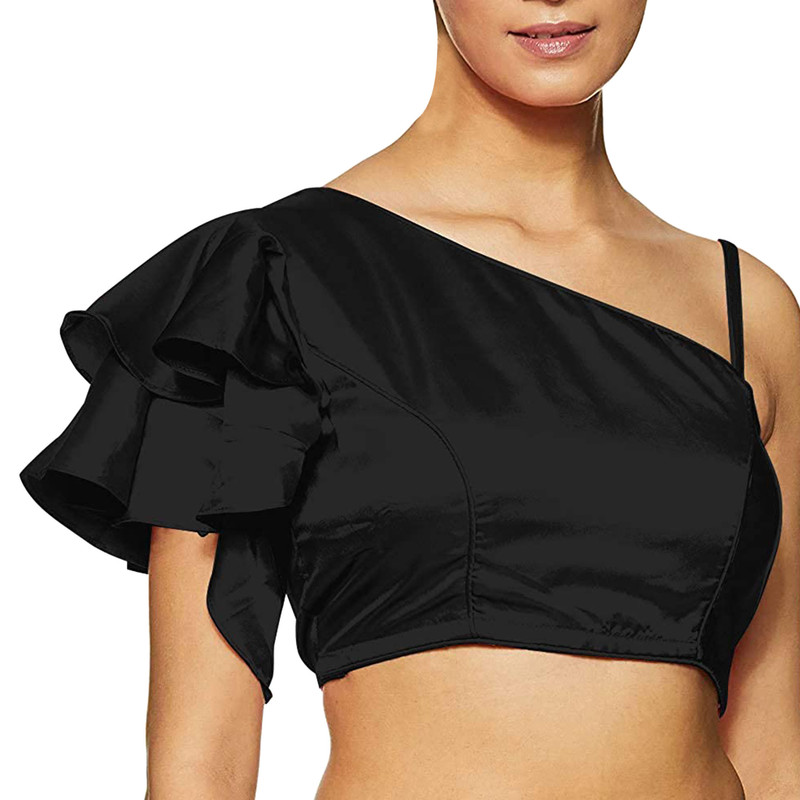 Women Satin Saree Blouse Readymade Indian Designer Choli Crop Top Wedding Wear