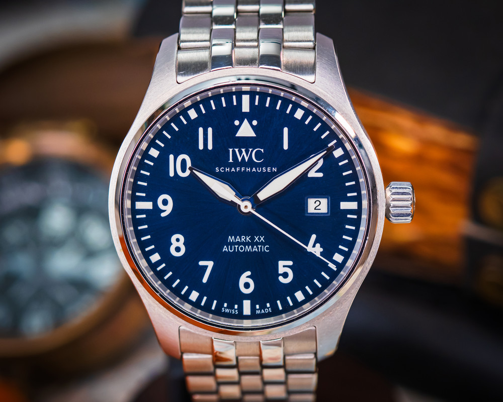 IWC Pilot Mark XX Blue Dial 40mm Steel Watch � BOX-PAPERS-STRAPS � IW328204