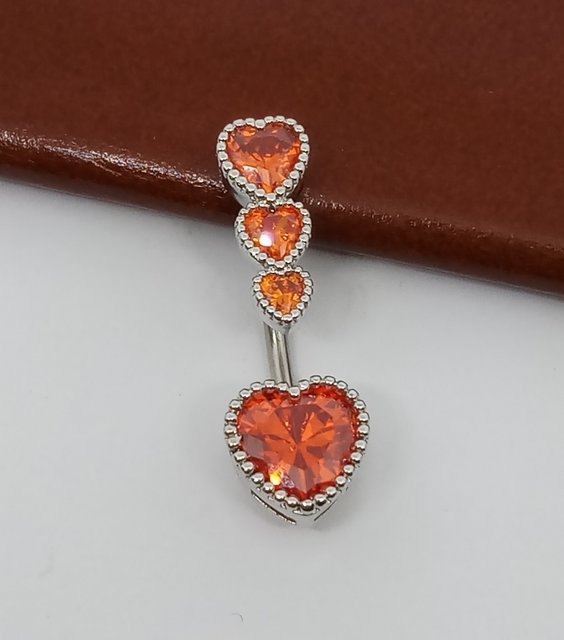 Piercing A Goccia Trasparente Piercing Ombelico Oro 14K OUFER - Barra Con Zirconia Cubica A Goccia Trasparente Gioiello Corpo Oro Massiccio