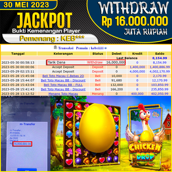 jackpot-slot-modal-receh-main-di-chicken-drop-wd-rp-16000000--dibayar-lunas