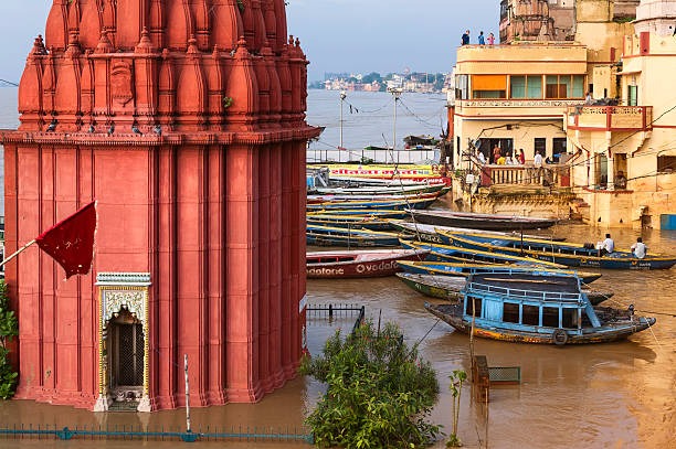 The Indian rainstorm, Varanasi, India