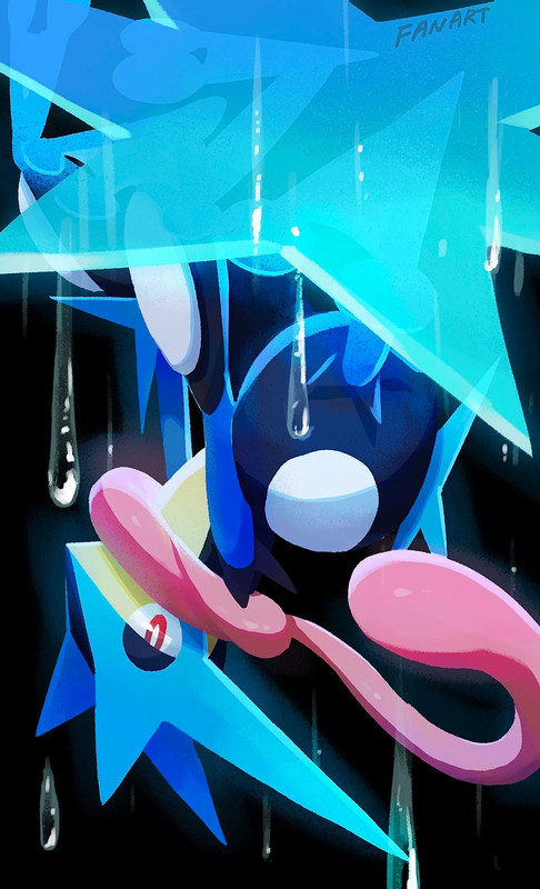 greninja-and-mega-greninja-pokemon-drawn