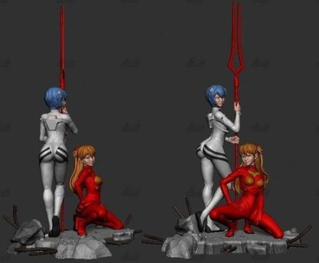 Asuka and Rei – 3D Print Asuka and Rei – 3D Print