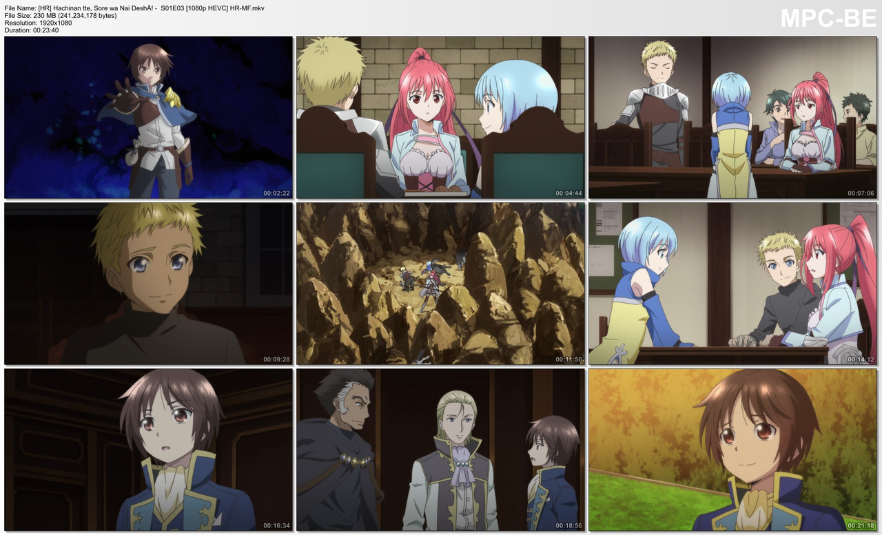 [HR] Hachinan tte, Sore wa Nai DeshÅ! -  S01E03 [1080p HEVC] HR-MF.mkv_thumbs
