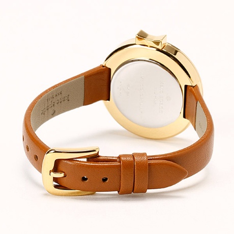 KATE SPADE PARK ROW WHITE MOP DIAL DATE LEATHER STRAP LADIES  display picture 3
