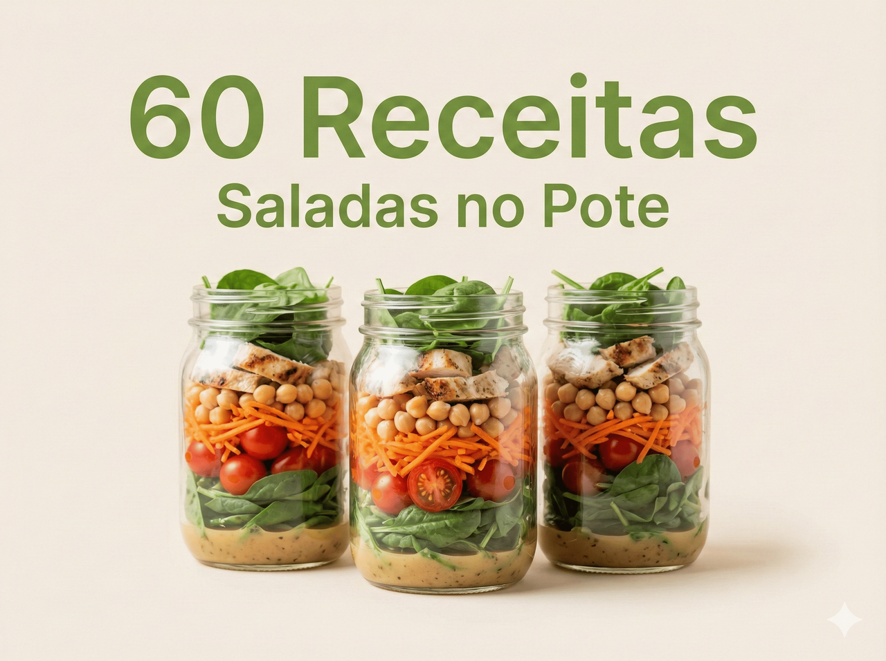 Saladas no pote - foto ilustrativa