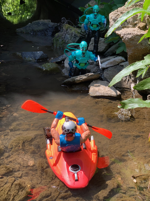 Action Man canoeing along a peaceful river until… IMG-3136