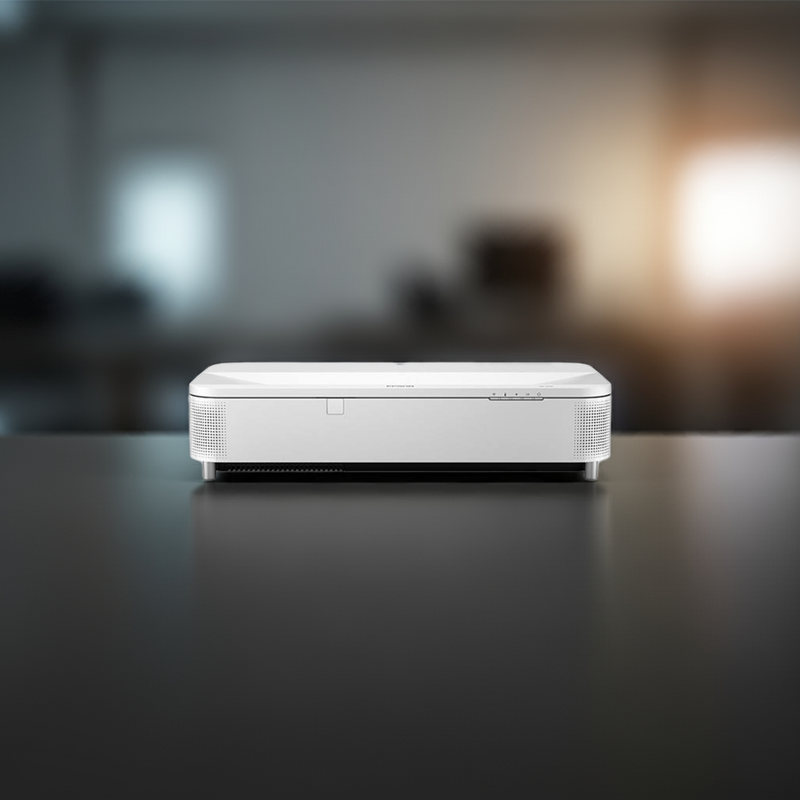 Painel de conexões do projetor com portas HDMI e HDBaseT