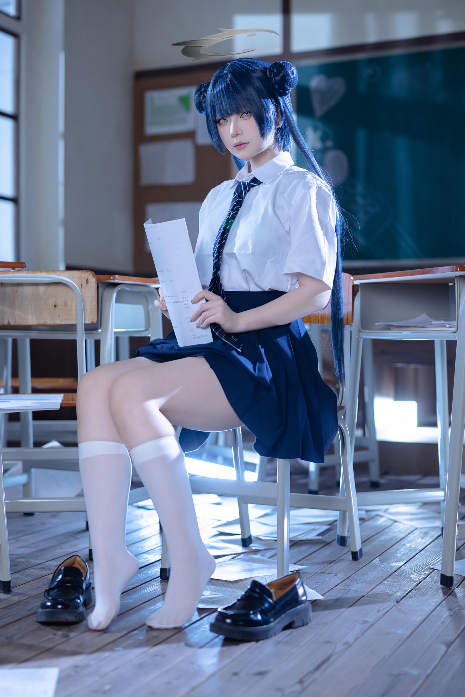 屿鱼 Yuyu 蔚蓝档案 妃咲 JK Cosplay 写真集（61P｜798MB）插图2