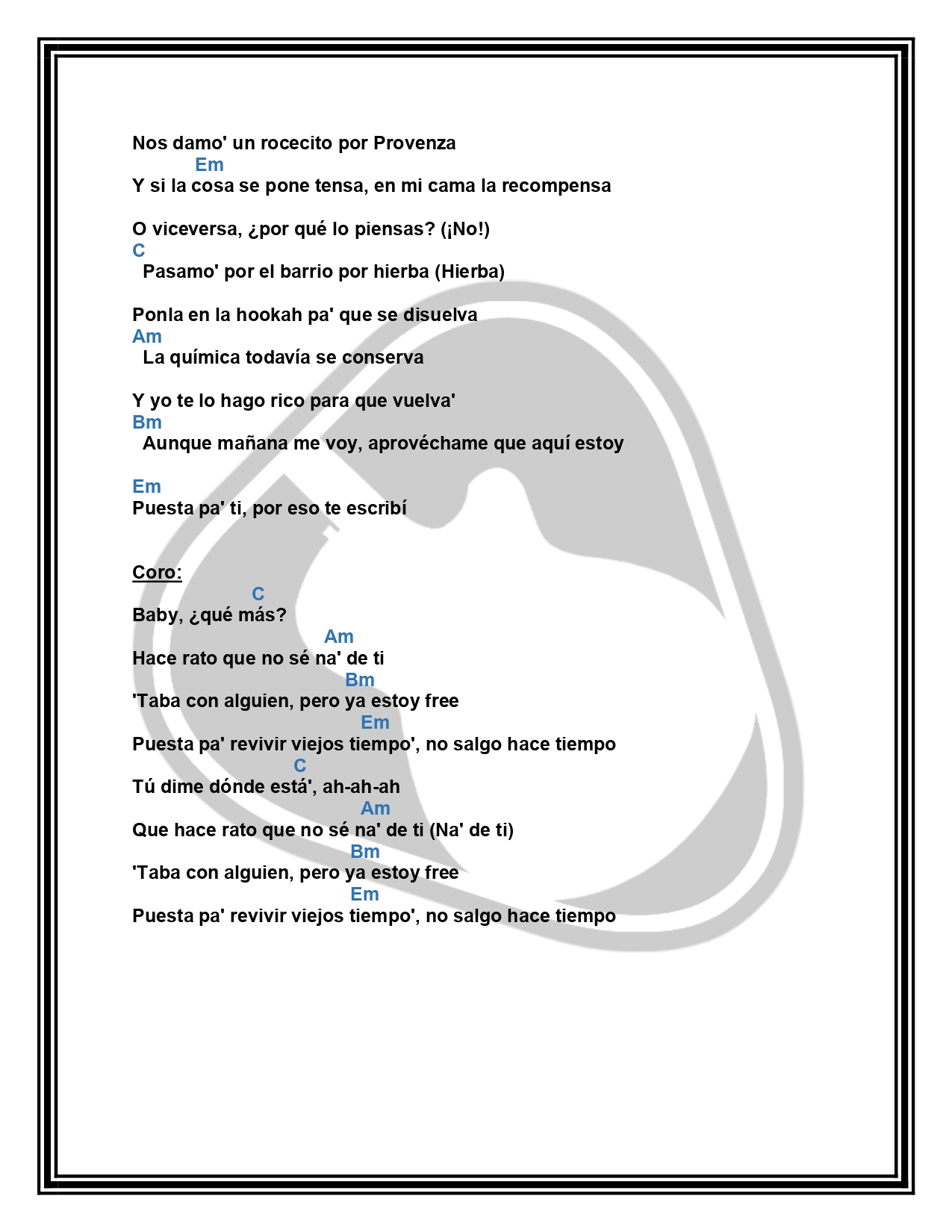 Karol G'S Song Lyrics - fe3lscz