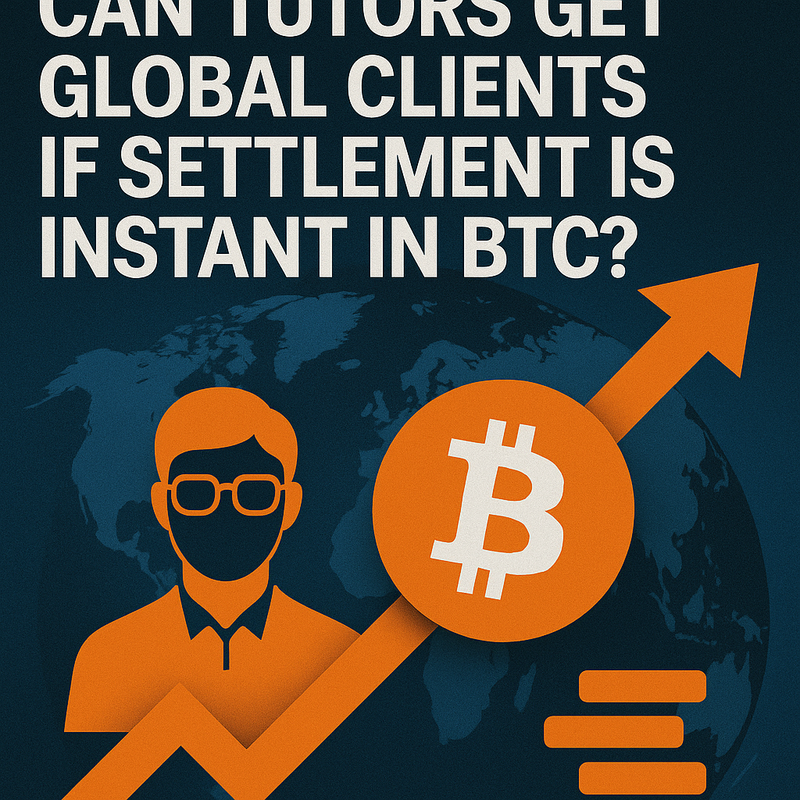 Can tutors get global clients if settlement is instant in BTC?